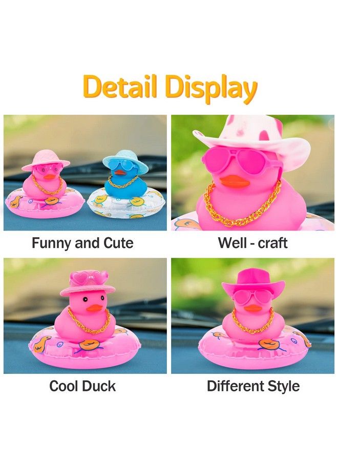 wonuu Pink Car Accessories Rubber Ducks Dashboard Decorations Rubber Duck Pink Accessories Duck Car Accessories Dashboard Duck Car Decorationscar Ducks For Dashboard Car Duck Car Dashboard Decorations - Image 5