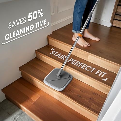BOMIDI Mop and Bucket Set, Spin Mop with Separate Dirty Water System, Deep-Cleaning Mops for Floors, Versatile Mops for Walls - Image 5