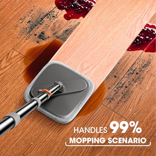 BOMIDI Mop and Bucket Set, Spin Mop with Separate Dirty Water System, Deep-Cleaning Mops for Floors, Versatile Mops for Walls - Image 2