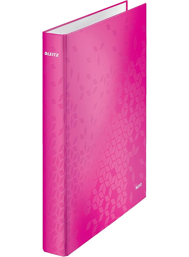 LEITZ Wow 2 Ring Binder D Ring 25Mm Capacity Metallic Pink Ref 42410023 Each - Image 1