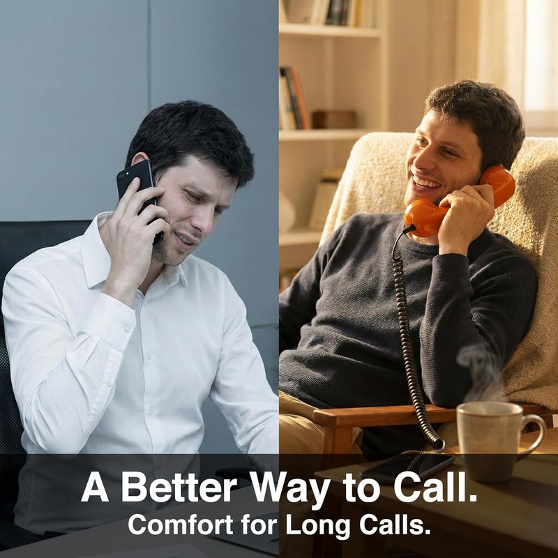 Opis Technology OPIS 60s Micro: Cellphone Retro handset/Old-Style Headset for All Cell-Phones (Orange) - Image 2