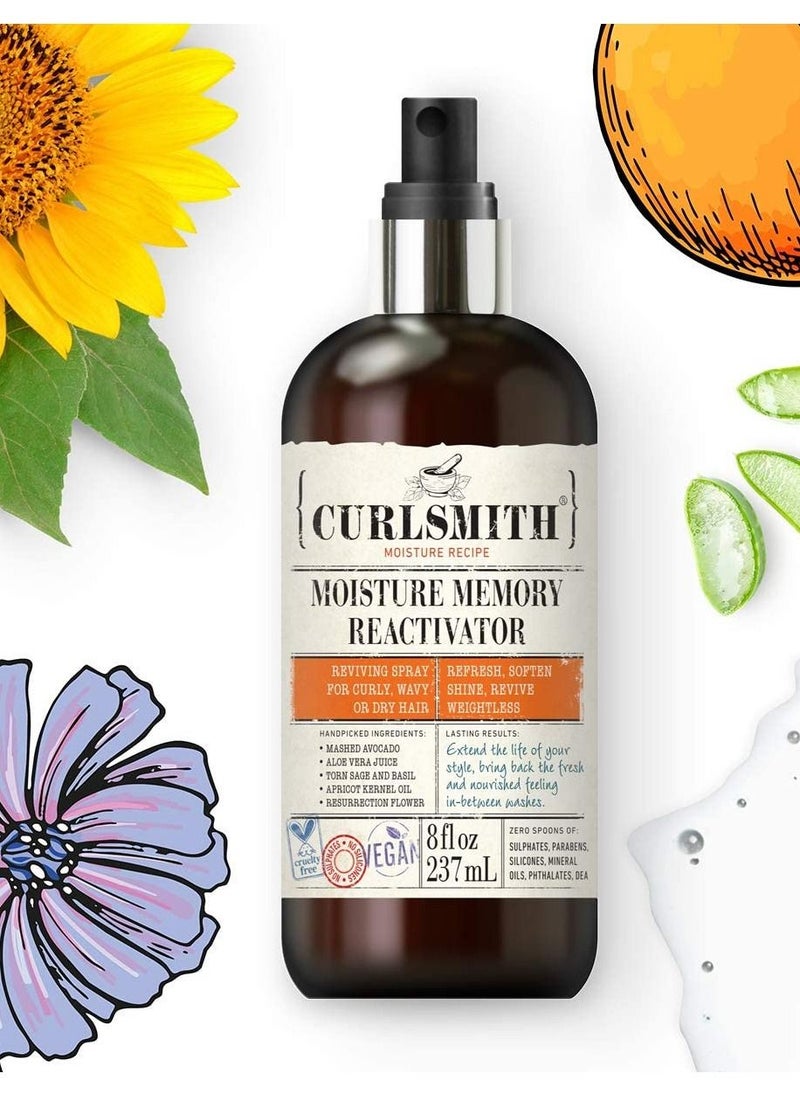 CURLSMITH Moisture Memory Reactivator - Vegan Refresher Leave-In Conditioner for Wavy, Curly and Coily Hair (237ml)  - Image 4