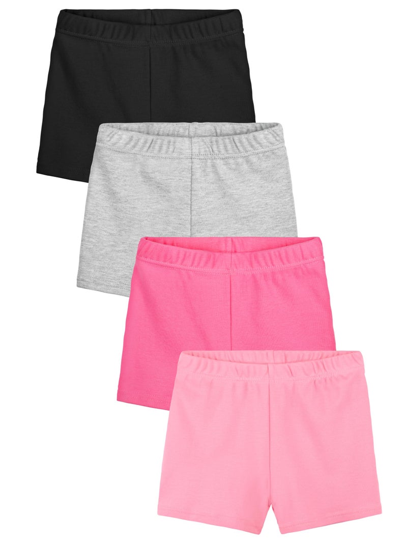 Resinta 4 Pack Baby and Toddler Girls' Cotton Bike Shorts Solid Cotton Bike Shorts Soft Pull-On Safety Shorts for Daily Wear - Image 1