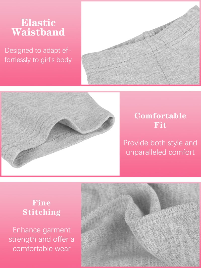 Resinta 4 Pack Baby and Toddler Girls' Cotton Bike Shorts Solid Cotton Bike Shorts Soft Pull-On Safety Shorts for Daily Wear - Image 4