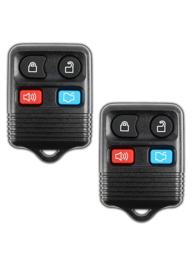 KeylessOption 2 Replacement Keyless Entry Remote Control Key Fob Clicker Transmitter - Black - Image 1