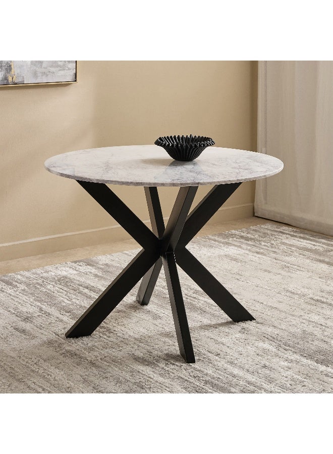 Home Box Round Dining Table with Marble Top for 4 - Image 1