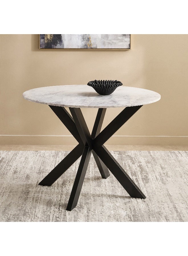 Home Box Round Dining Table with Marble Top for 4 - Image 2
