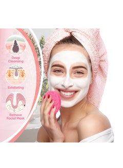 HOMEXCEL HOMEXCEL 96-Counts Compressed Facial Sponges, 100％ Natural Cellulose Spa Sponges for Daily Facial Cleansing and Exfoliating, Reusable Makeup Remover Pads, Ideal for Home Travel, Pink  - Image 2