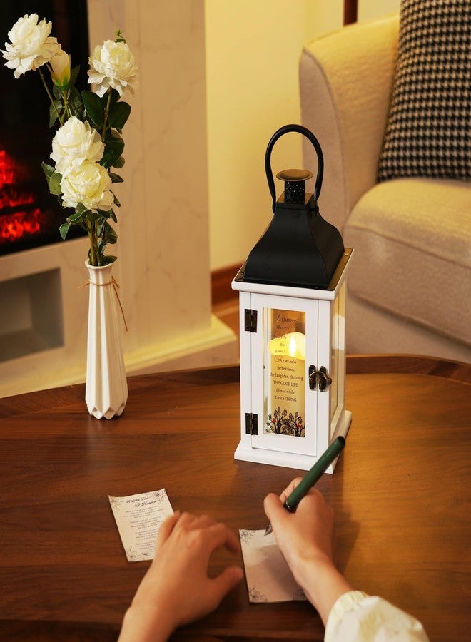 Homemory Memorial Lantern Bereavement Sympathy Gifts for Loss of Loved One, Memorial Gifts for Loss of Mother Loss of Father in Memory of Loved One Remembrance Gift with LED Candle & Remote - Image 5