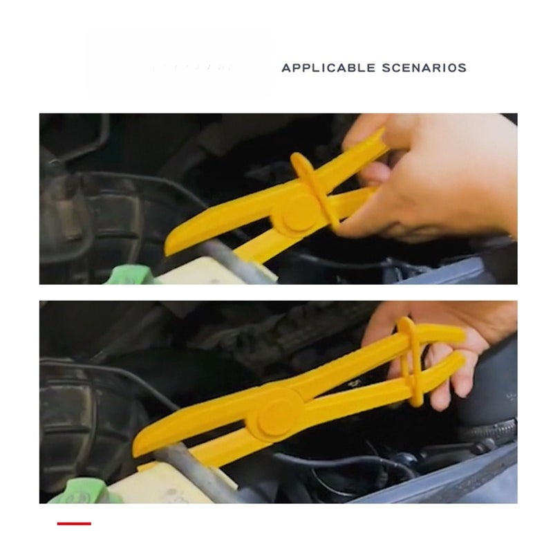 كماشة لفك الخراطيم، طقم من 6 قطع لفك الخراطيم المرنة، خراطيم الفرامل والوقود وسائل التبريد، مزودة بكماشة مستقيمة وكماشة بزاوية 90 درجة. - Image 3