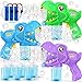 Yunaking 3 Bubble Guns Kids Toys Rechargeable Bubbles Machine Outside Toys for Ages 35 Birthday Gift 3 4 5 6 7 8 Year Old Christmas Stocking Stuffers New Year Eve Gift Easter Valentine GreenBluePurple - Image 2