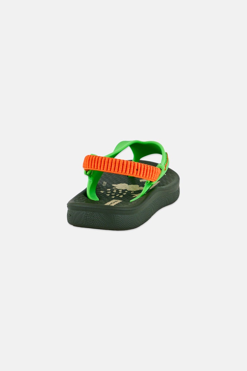 Ipanema Toddlers Boy Anat Soft Printed Sling Back Slippers, Olive - Image 3