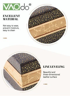 VAOdo Leather Tissue Box Holder Trimmed Design Suitable for Multi Scene Use 24 * 12.5 * 8.5 CM  - Image 4
