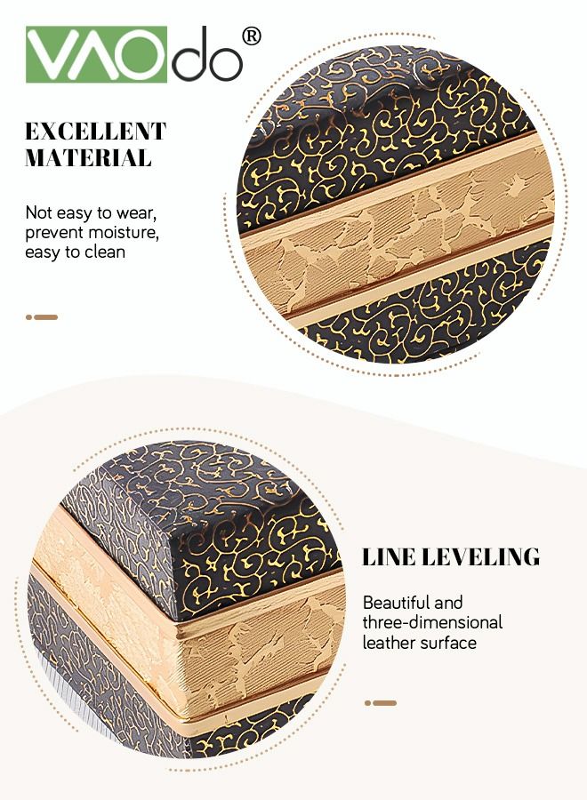 VAOdo Leather Tissue Box Holder Trimmed Design Suitable for Multi Scene Use 24 * 12.5 * 8.5 CM  - Image 4