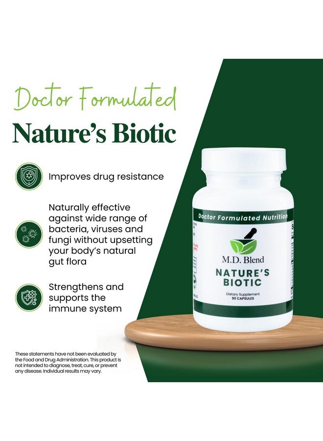M.D. Blend Nature’s Biotic - Expert Formulated Supplement - Immune Functions & System Wellness - Key Vitamins & Minerals - Powerful Berberine, Oregano, Garlic, Magnesium, Zinc - 90 Capsules - Image 2