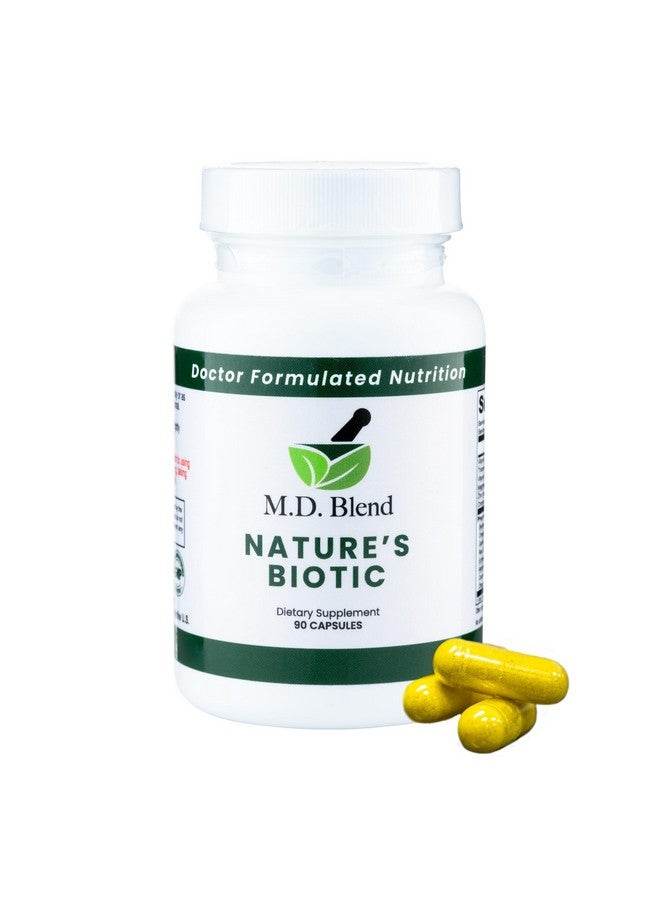 M.D. Blend Nature’s Biotic - Expert Formulated Supplement - Immune Functions & System Wellness - Key Vitamins & Minerals - Powerful Berberine, Oregano, Garlic, Magnesium, Zinc - 90 Capsules - Image 1