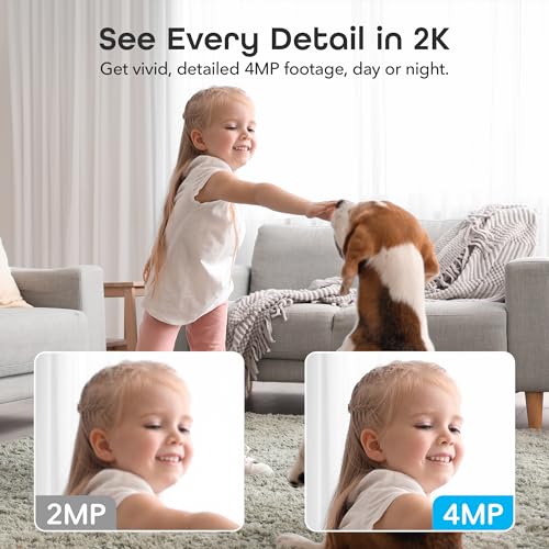 Geeni Look 2K 4MP Smart Indoor Security Camera – 1440p Ultra HD WiFi Pet & Baby Monitor with 2-Way Audio, Motion Detection Zones, 10m Night Vision, & USB-C Power – Works with Alexa & Google Assistant - Image 3