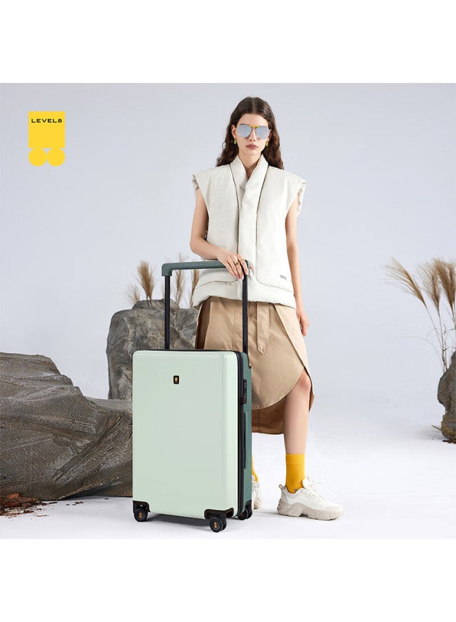 Level8 Password Spinner Luggage For Men And Women, 24-inch Wide Pull Rod Pc Suitcase For Big Travelers, Matcha Color Blocking - Image 1