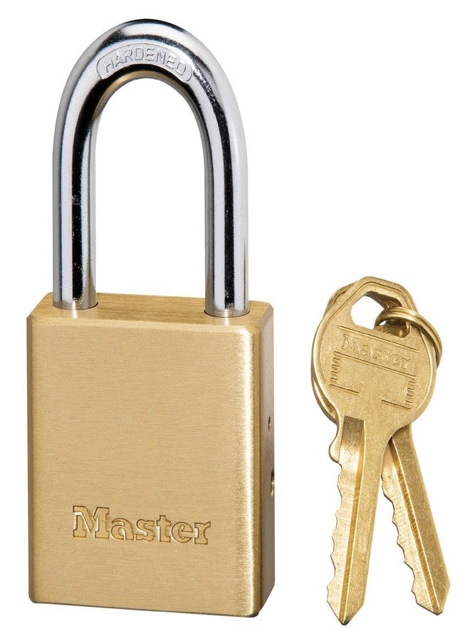 Master Lock 575DPF Padlock, 1-1/2-inch Wide, Solid Brass - Image 1
