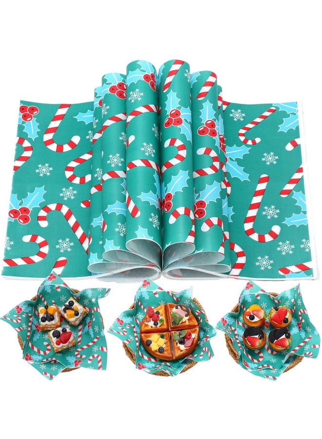 Yahenda 150 Pieces Wax Paper Christmas Decorative Waterproof Bakery Tissue Grease Resistant Christmas Baking Colored Tray Basket Liners - Image 1