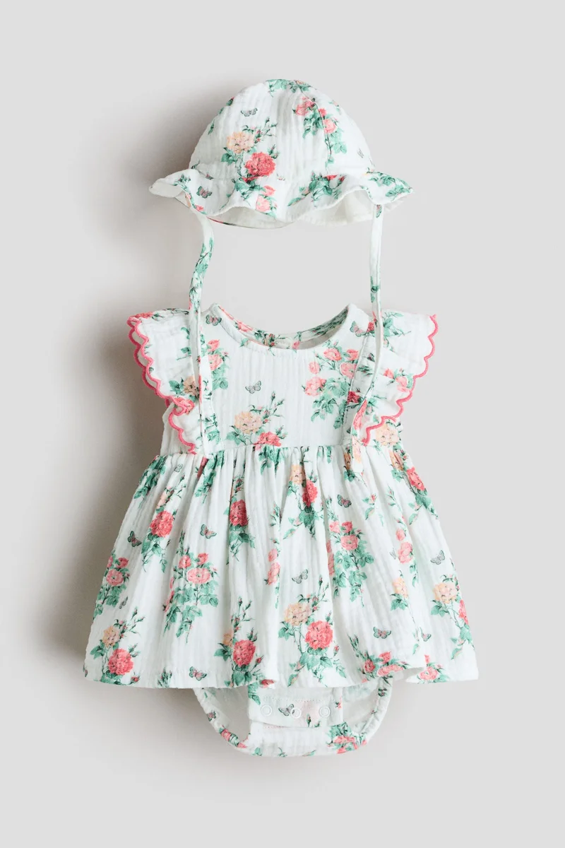 H&M 2-piece floral-print set