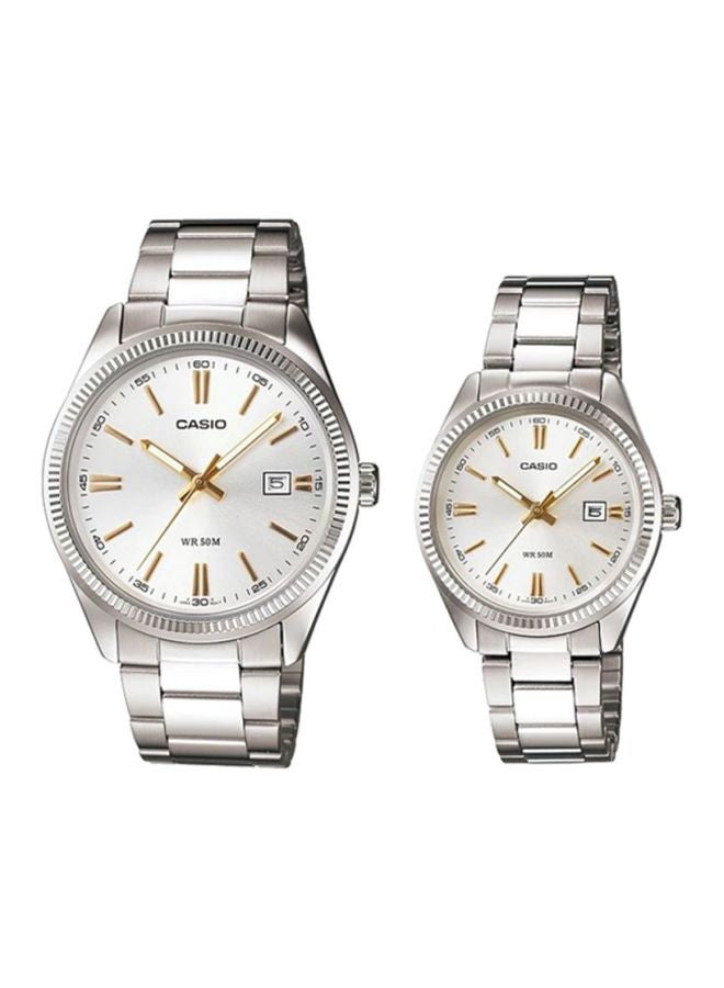 CASIO Unisex Enticer Analog Watch Set MTP/LTP-1302D-7A2V - Image 1