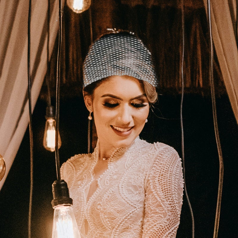 💄 ربطات رأس شبكية لامعة للنساء إكسسوارات شعر أنيقة للمناسبات الخاصة - Image 5