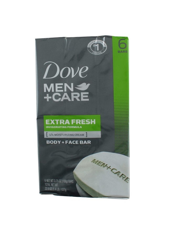 Dove Men+Care Body and Face Bar Extra Fresh 4 oz, 6 Bar (Pack of 2) - Image 1