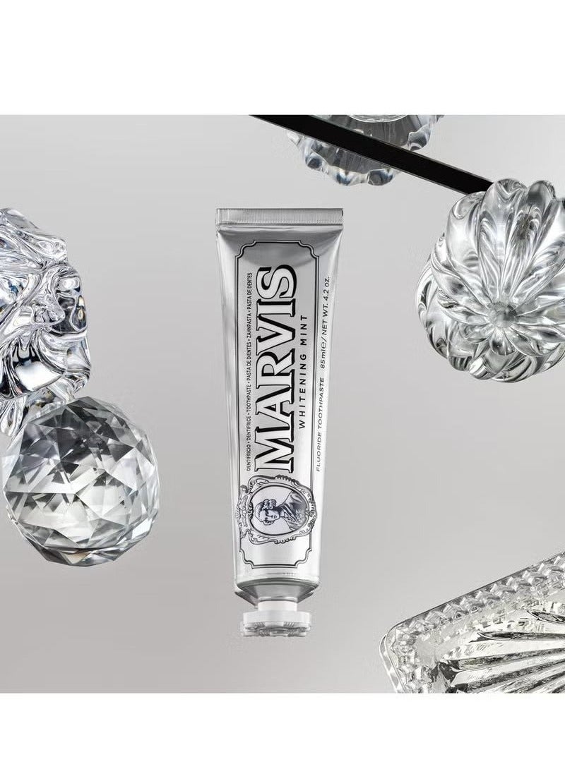 مارفيس تبييض معجون أسنان النعناع - 85 مل / 4.4 أوقية معبأة مع Xylitol لتبييض الأسنان الفعالة والتنفس الطازج - Image 3