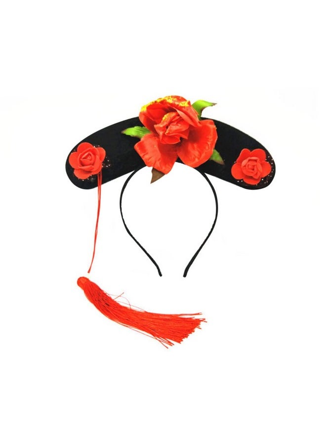 BESTOYARD - Chinese Hat Hats For Kids Hair Accessories For Kids Qing Headband Bonnet Chinese Princess Headband Qing Dynasty Hair Chinese Hair Chinese Hair Accessories Headgear Random Color - Image 1