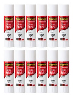 Scotch(R) 12-Piece White Glue Stick 20gm Content  - Image 1