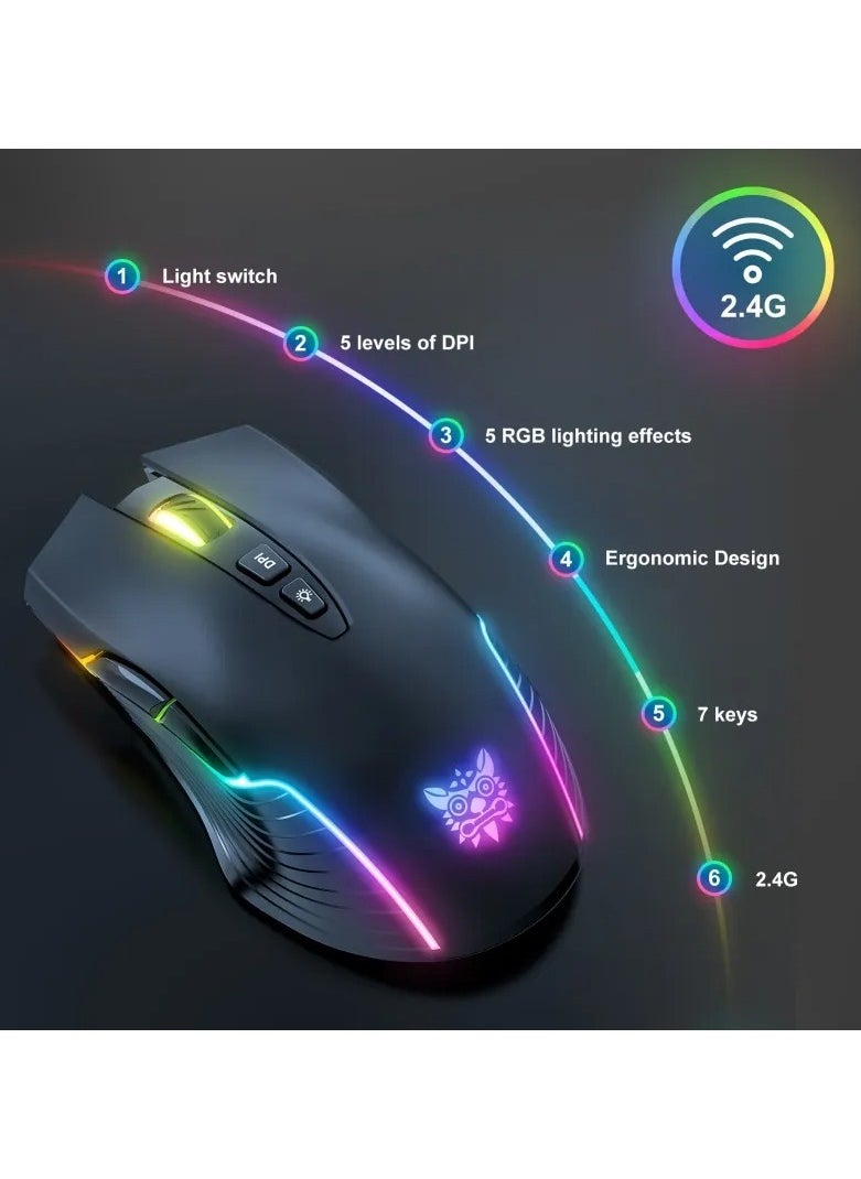 CW905 Wireless Gaming Mouse RGB Game Mouse