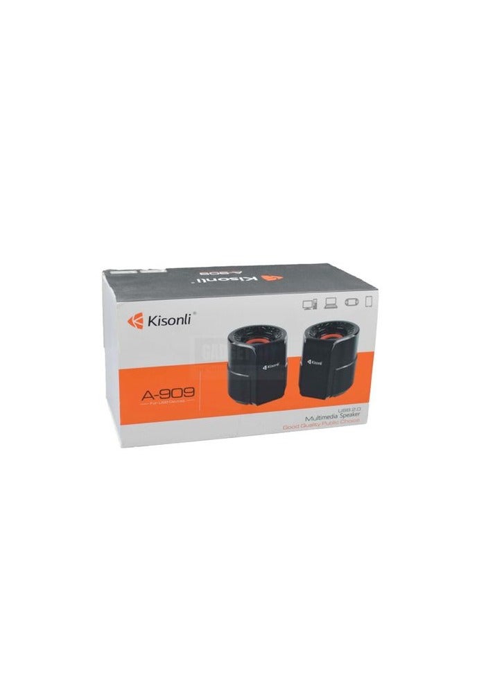 كيسونلي a-909 مكبر صوت صغير للكمبيوتر  مشغل الصوت المحمول الإخراج: 3 وات*2 - Image 5