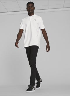 PUMA Essential Pique Mens White Polo Shirt  - Image 1