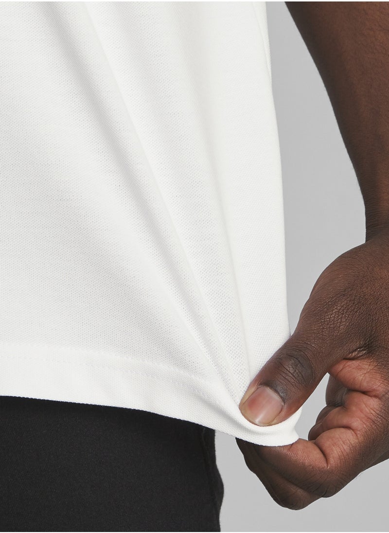 PUMA Essential Pique Mens White Polo Shirt  - Image 3