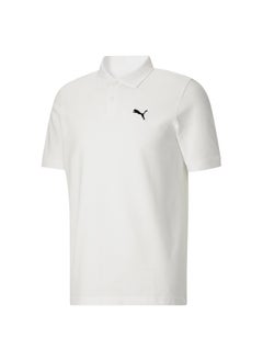 PUMA Essential Pique Mens White Polo Shirt  - Image 5
