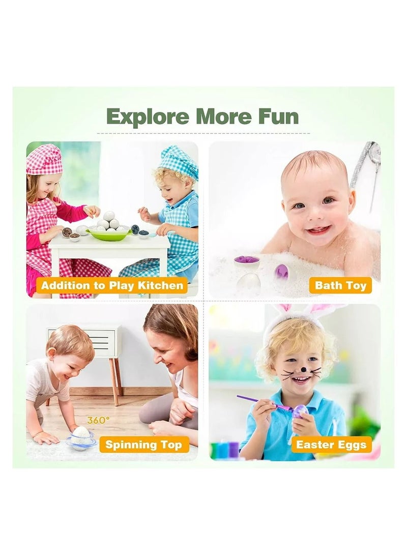 JOLLITY LLC Smart pairing twisted egg recognition color children's early education assembled matching dinosaur blocks educational toy (12 pcs) - Image 5