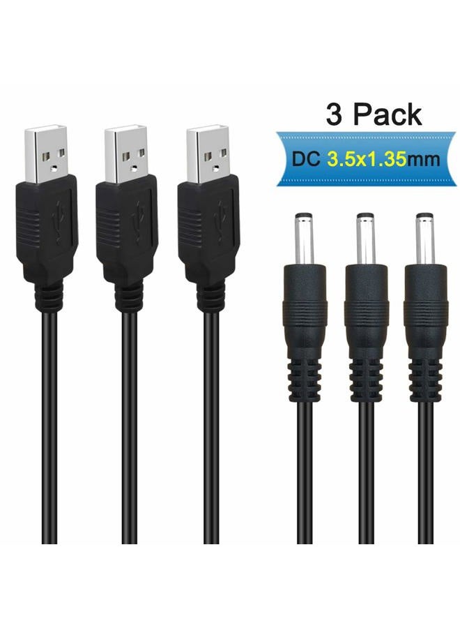 SCOVEE حزمة 3 6 قدم 5 فولت تيار مستمر كابل طاقة USB إلى موصل محول جاك أسطواني 3.5 مم × 1.35 مم - Image 5