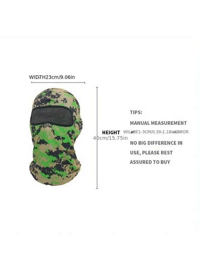 قناع كامل الوجه بالتمويه الرمادي، من البوليستر المنسوج، لفافة خوذة الدراجات النارية في الهواء الطلق لجميع الفصول - Image 2