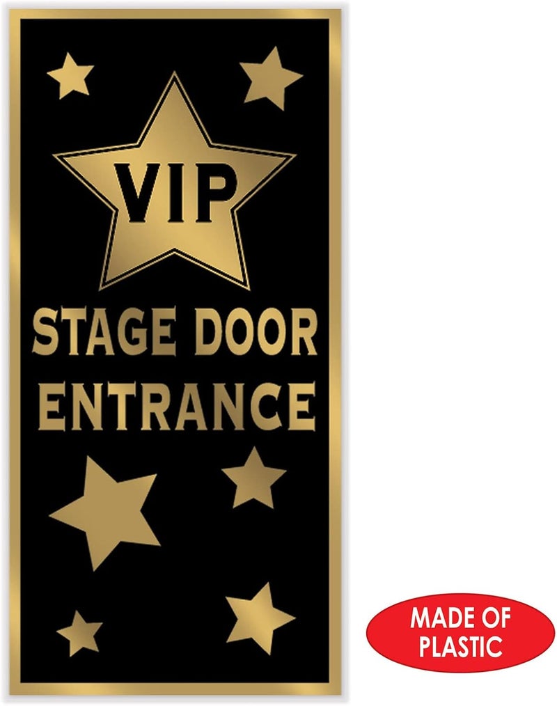 Beistle VIP Stage Door Entrance Door Cover - Black and Gold (Pack of 12) - Image 3