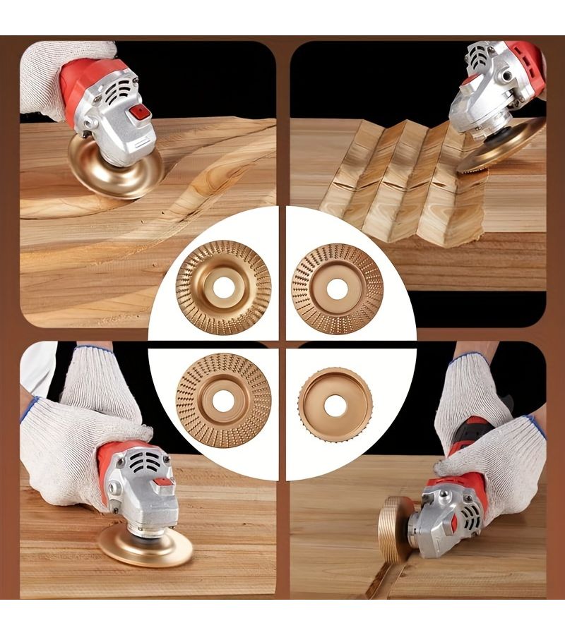 9 Piece Angle Grinder Wood Carving Disc Rotary File Set For Sanding - Image 5