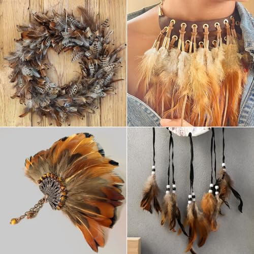 THARAHT 120pcs Natural Feathers Small 4 Styles Bulk for DIY Crafts Hat Wedding Home Party Decoration Feathers - Image 5
