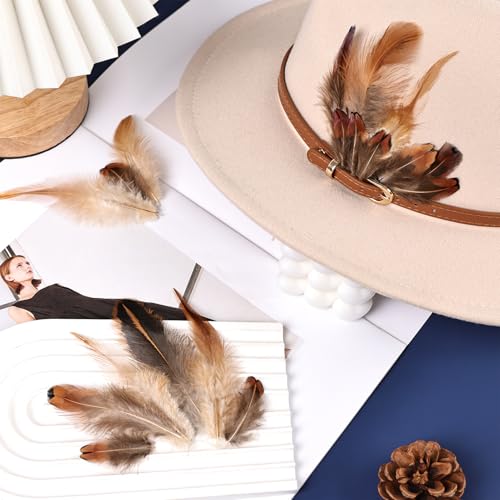 THARAHT 120pcs Natural Feathers Small 4 Styles Bulk for DIY Crafts Hat Wedding Home Party Decoration Feathers - Image 4