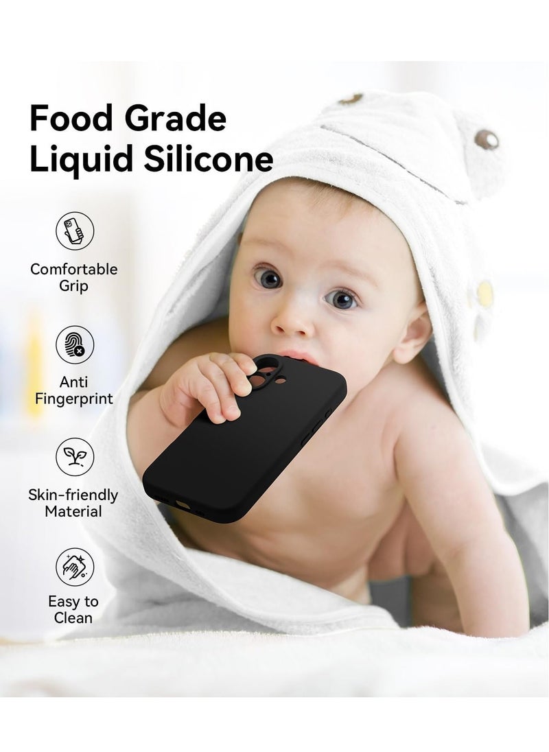 ELTRAZONE Black Silicone Case for iPhone 16 [Camera Protection], MagSafe Compatible, Anti-Scratch Microfiber Lining, Includes 2 Screen Protectors - Image 5