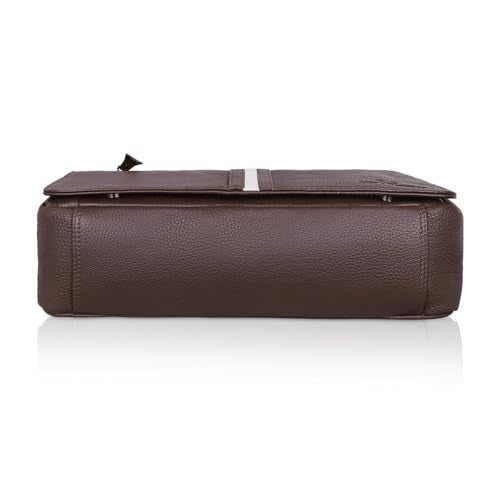 WildHorn Genuine Leather Laptop Messenger Bag for Men | Designed to Fit Laptops up to 14 Inches | Backed by a 1-Year Warranty (BROWN) - Image 4