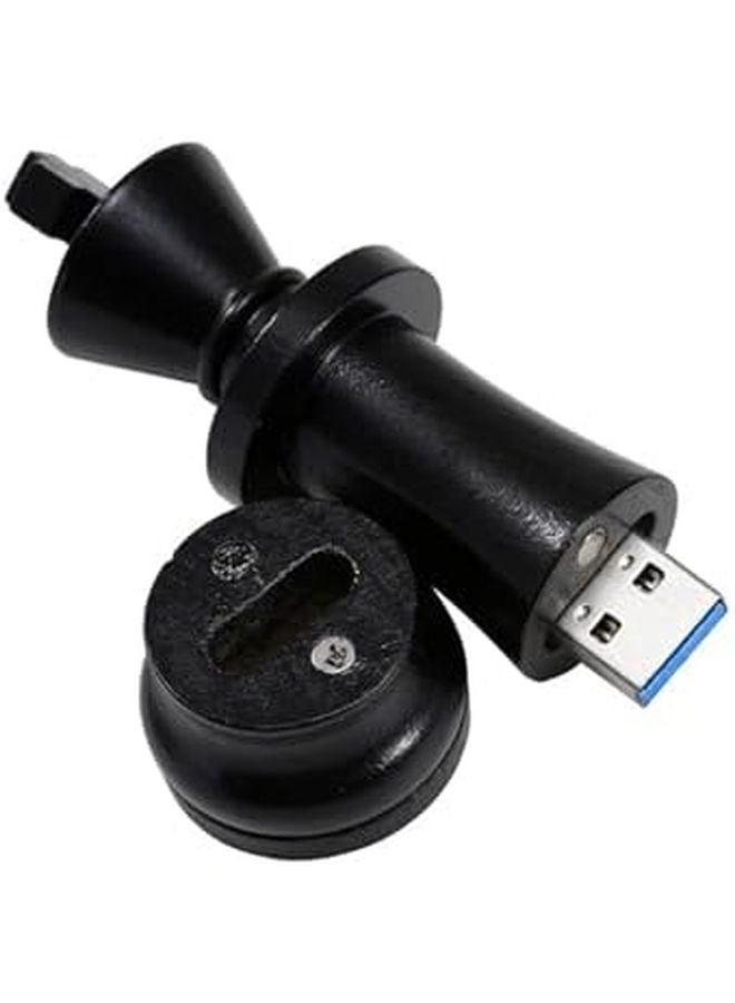 16GB Black USB 3 0 Wooden Chess Pen Drive Maple Memory Stick - Image 1