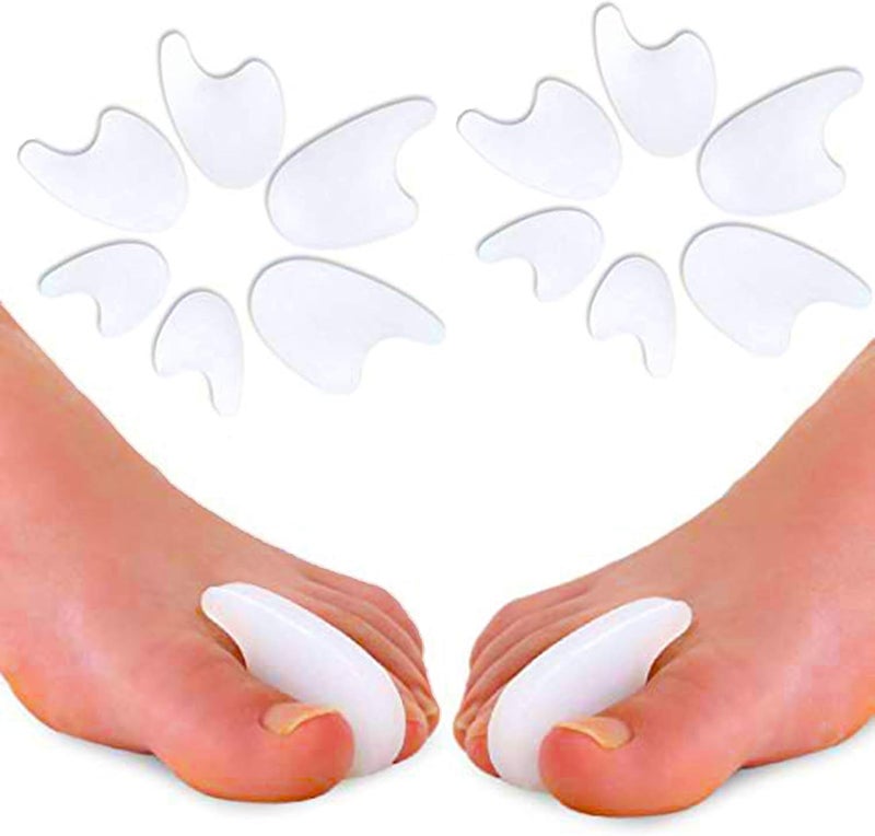 woobles 8 Pcs Gel Toe Spacer, Gel Toe Separators for Hammer Toe, Overlapping Relieve Pain Bunion Correctors Toe Spacers Gel Big Toe Straighteners for Hallux Valgus - Image 1
