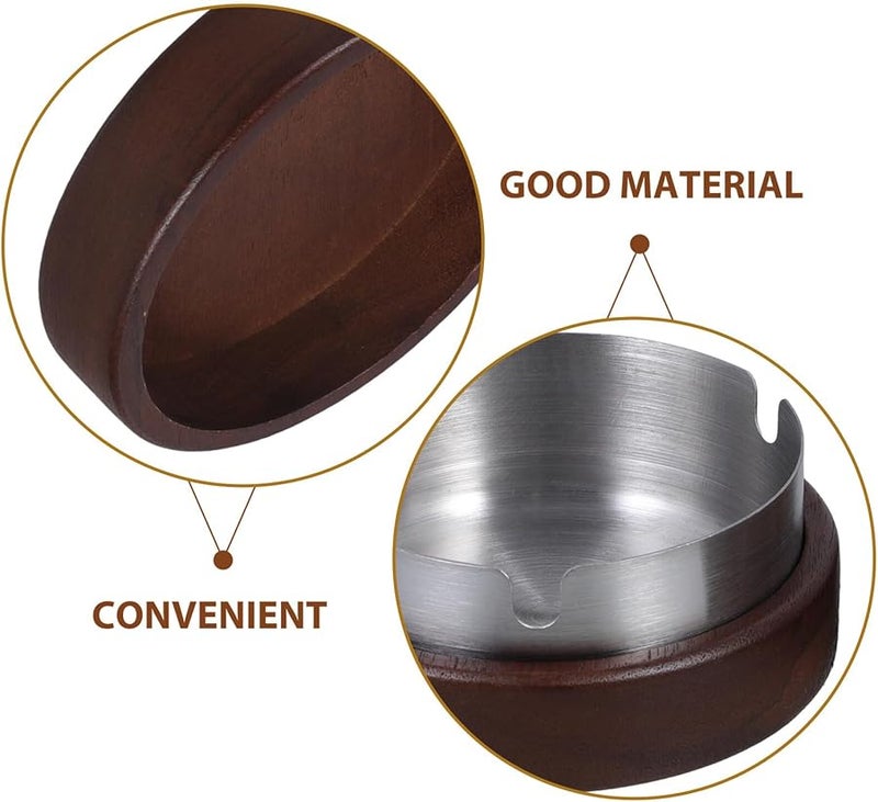 منفضة سجائر محمولة مقاومة للرياح بغطاء وبطانة من الفولاذ المقاوم للصدأ للاستخدام الداخلي والخارجي - Image 4