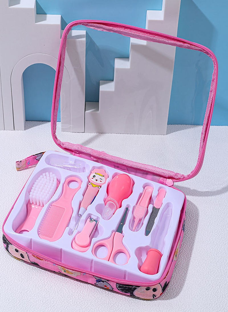 أطفال صغيرة مجموعة كير باك مكونة من 10 قطع إيربيك لون وردي - Image 1