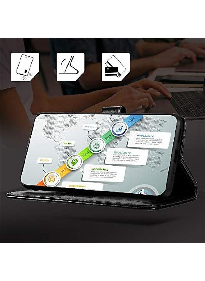 Generic Premium PU Leather Flip Case Cover with Card Holder and Kickstand for Infinix Hot 50 Pro+ 4G (6.78”) - Compatible with Infinix Hot 50 Pro Plus 4G  - Image 5